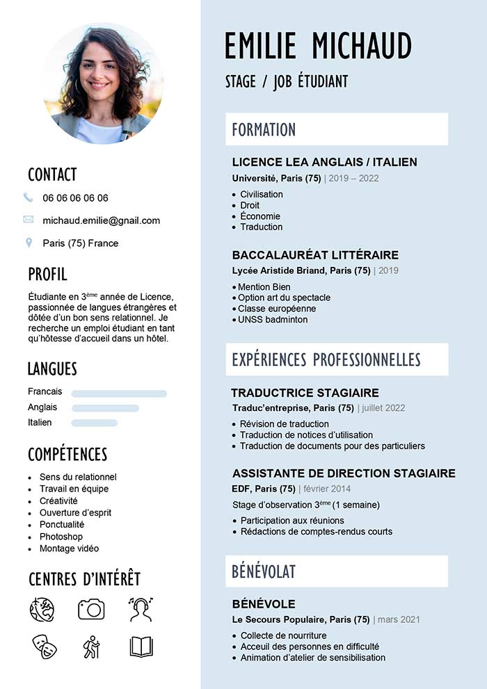 Modèle CV Moderne 
